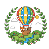 Bunte Heißluftballon Tierreise