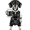 Dachshund Lederhosen Beer Bavaria Traditional Costume Dog Funny