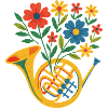 Floral Horn Bouquet