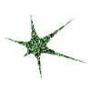 Green Glitter Starburst Sparkle