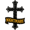 Croix terrifiante avec Cauchemar pour Halloween