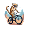 Leopard on Mountain Bike Safari