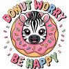 Zebra Donut Candy Dessert Bakery Fun