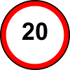 Tempo20 Sign Retro Illustration