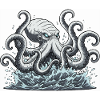 Kraken squid octopus