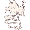 crime scene - halloween cat