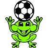 Frog Soccer Header Ball Playing Toad