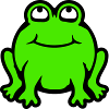 Frog toad smiles funny looks up