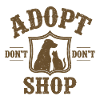 Adopt Don't Shop Dog & Cat Emblem