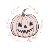Pink Pumpkin Halloween Delicate