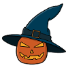 Witch Hat Pumpkin Jack O Lantern