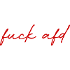 Protest lettering against AfD