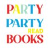 Bunte Leseparty Typo Design