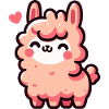 Alpaca Plush Pastel Heart