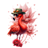 Pink Flamingo with Hat