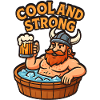 Cool und Starker Wikinger Eisbaden