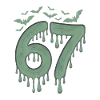 Green slime count 67 with bats