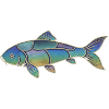 Gradient Pattern Iridescent Koi Fish