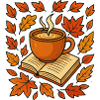 Herbstlese: Kaffee & Buch