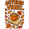 Autumn vibes coffee and book