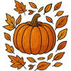 Autumnal pumpkin wreath