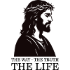 Silhouette de Jésus avec couronne d’épines