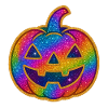 Rainbow Glitter Pumpkin