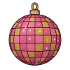 Pink Gold Glitzerkugel Ornament