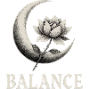 Balance Moon and Lotus Design