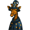 Wizard Giraffe Magic Art