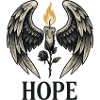 Hope Candle with Angel Wings
