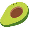 Avocado Halbschnitt Illustration
