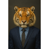 Tiger in business suit