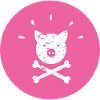 Jolly Roger Piggy Pirate Lucky Pig
