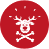 Jolly Roger Rudolph Renna Disegno di Natale