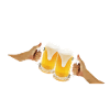 Toast bière entre amis