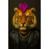 Tiger Punk Mohawk in Leather