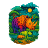 Rainbow Rhino