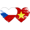 République tchèque Vietnam drapeau coeur utilisé