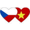 Tschechien Vietnam Flagge Herz
