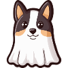 Border Collie Dog Halloween Ghost