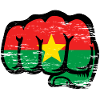 Burkina Faso flag fist used
