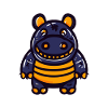 Hippopotamus Halloween Zombie