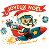 Père Noël Fusée Festive