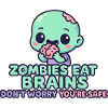 Kawaii Zombie Tastes Brain