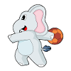 Elephant Handball Player Handball