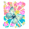 Retro Butterfly Hearts Spring Insect