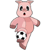 Pig Soccer Player Soccer