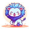 Petit lion bleu