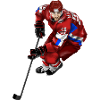Roter Eishockeykämpfer